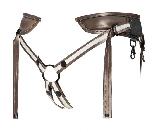Бронзовый пояс для насадок Desirous Harness - Strap-on-me - купить с доставкой в Ногинске