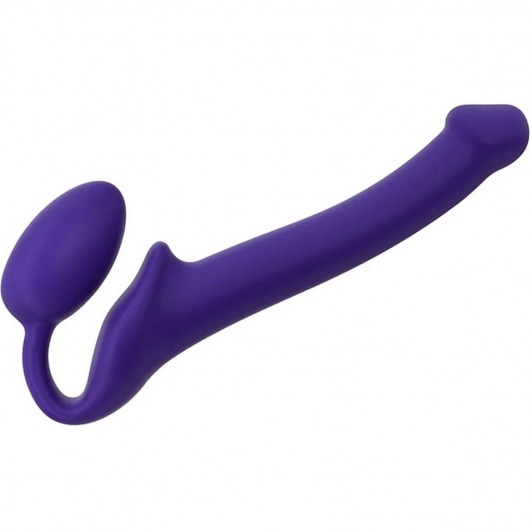 Фиолетовый безремневой страпон Silicone Bendable Strap-On - size S - Strap-on-me - купить с доставкой в Ногинске