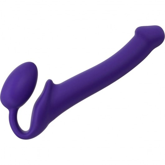 Фиолетовый безремневой страпон Silicone Bendable Strap-On - size M - Strap-on-me - купить с доставкой в Ногинске