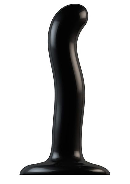 Черный фаллоимитатор-насадка Strap-On-Me P G spot Dildo size S - 16,4 см. - Strap-on-me - купить с доставкой в Ногинске
