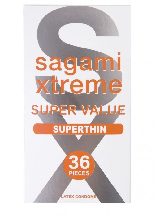 Ультратонкие презервативы Sagami Xtreme Superthin - 36 шт. - Sagami - купить с доставкой в Ногинске