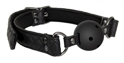 Черный кляп-шарик BALL GAG DIAMOND - Dream Toys - купить с доставкой в Ногинске