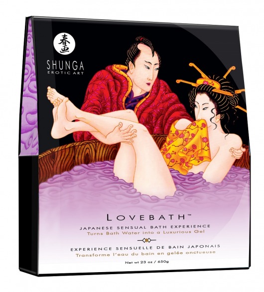 Соль для ванны Lovebath Sensual lotus, превращающая воду в гель - 650 гр. - Shunga - купить с доставкой в Ногинске