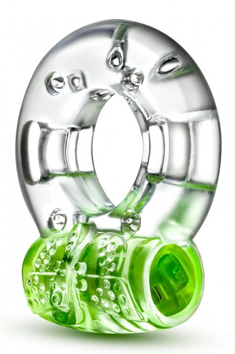 Зеленое эрекционное виброкольцо Arouser Vibrating C-Ring - Blush Novelties - в Ногинске купить с доставкой