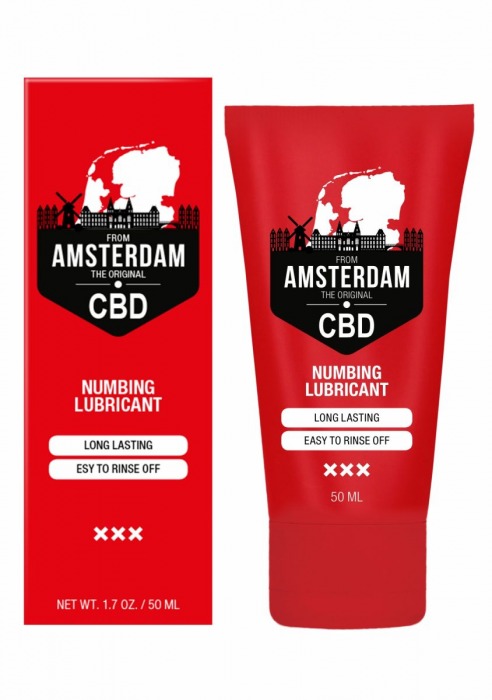 Пролонгирующий лубрикант Numbing CBD from Amsterdam - 50 мл. - Shots Media BV - купить с доставкой в Ногинске