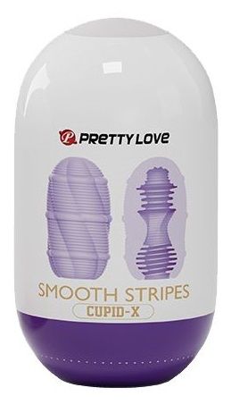 Сиреневый мастурбатор-яйцо Smooth Stripes - Baile - в Ногинске купить с доставкой