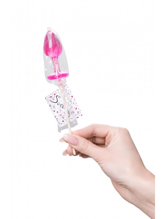 Розовый леденец  в форме анальной втулки со вкусом айриш крим - 29 гр. - Sosuчki - купить с доставкой в Ногинске