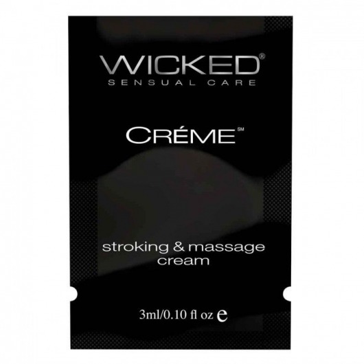 Крем для массажа и мастурбации Wicked Stroking and Massage Creme - 3 мл. - Wicked - купить с доставкой в Ногинске