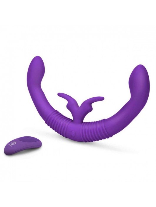 Фиолетовый двусторонний вибратор Together - 35,6 см. - Together Toy