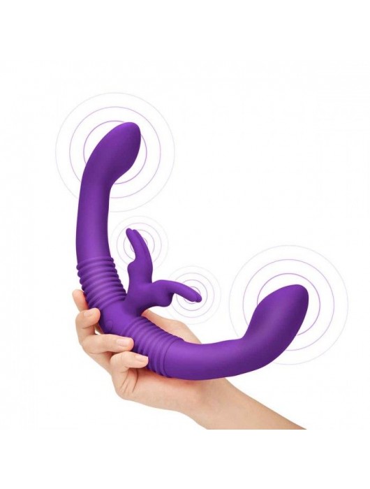 Фиолетовый двусторонний вибратор Together - 35,6 см. - Together Toy