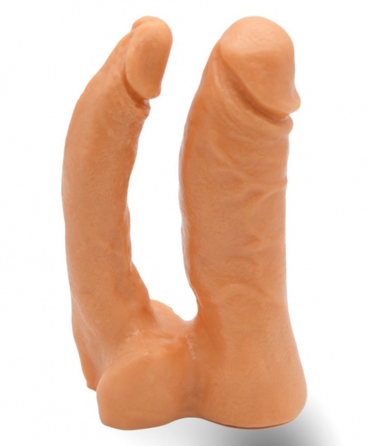 Двойной фаллоимитатор на трусиках с плугом - 15 см. - LOVETOY (А-Полимер) - купить с доставкой в Ногинске