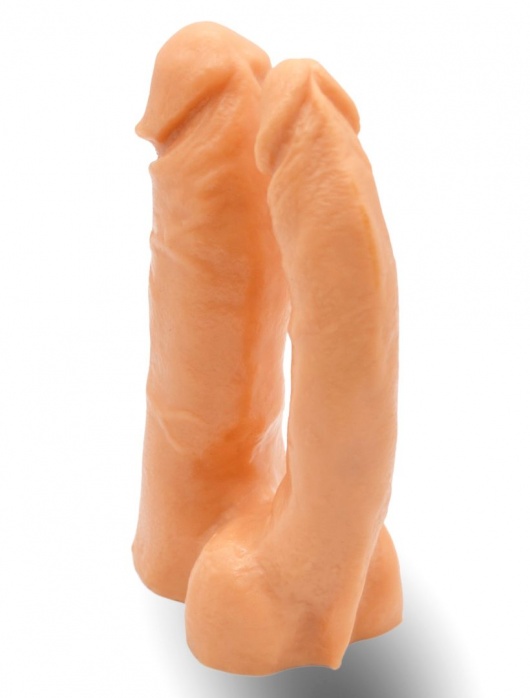 Двойной фаллоимитатор на трусиках с плугом - 15 см. - LOVETOY (А-Полимер) - купить с доставкой в Ногинске