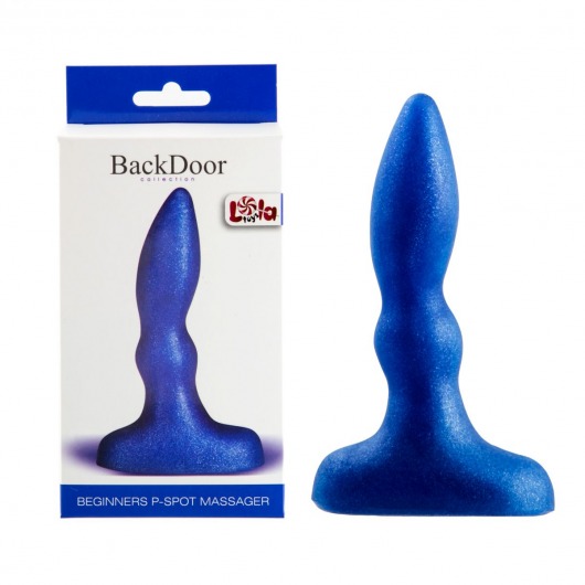 Синий анальный стимулятор Beginners p-spot massager - 11 см. - Lola Games - в Ногинске купить с доставкой