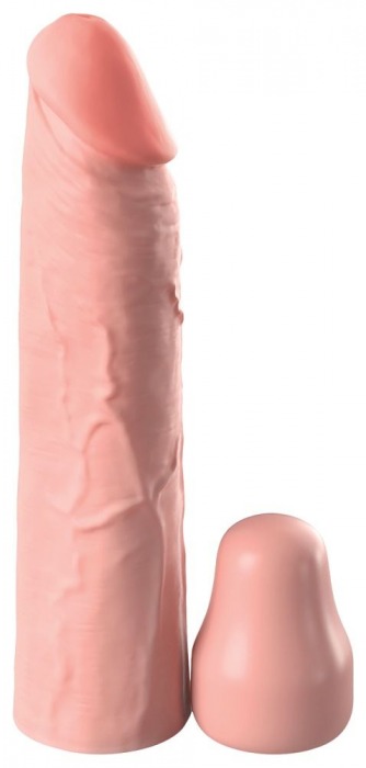 Телесная насадка-удлинитель 1 Inch Silicone X-tension - 17,8 см. - Pipedream - в Ногинске купить с доставкой
