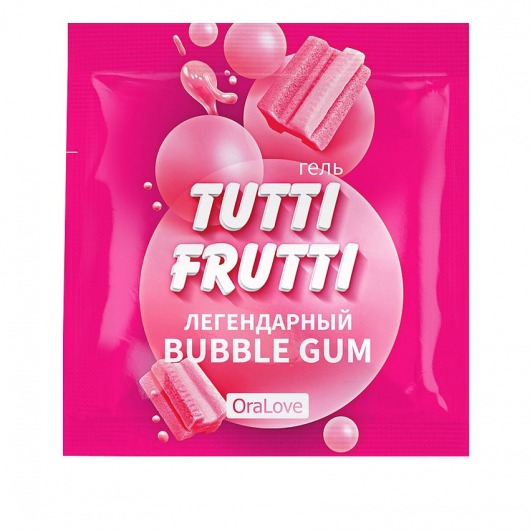 Пробник гель-смазки Tutti-frutti со вкусом бабл-гам - 4 гр. - Биоритм - купить с доставкой в Ногинске