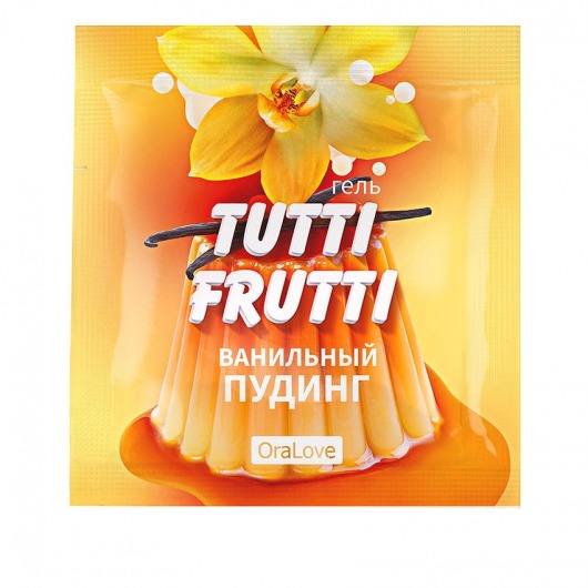 Пробник гель-смазки Tutti-frutti со вкусом ванильного пудинга - 4 гр. - Биоритм - купить с доставкой в Ногинске