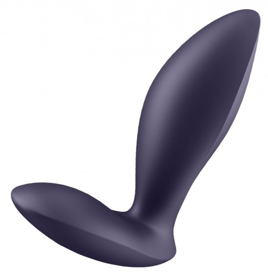 Фиолетовый анальный вибростимулятор Power Plug - Satisfyer - в Ногинске купить с доставкой