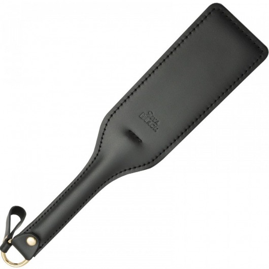 Черная кожаная шлепалка SitaBlack - 30 см. - Sitabella - купить с доставкой в Ногинске