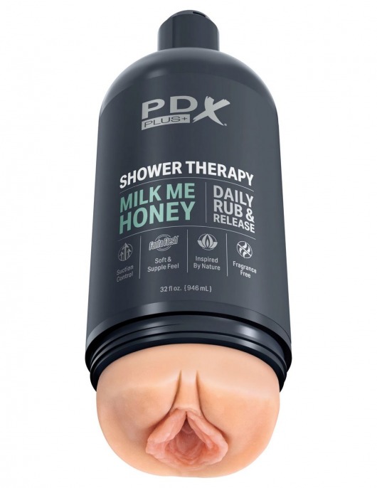Телесный мастурбатор-вагина Shower Therapy Milk Me Honey - Pipedream - в Ногинске купить с доставкой