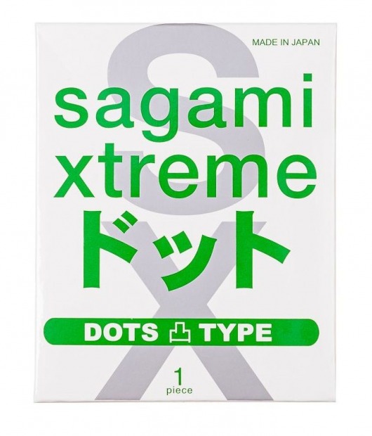 Презерватив Sagami Xtreme Type-E с точками - 1 шт. - Sagami - купить с доставкой в Ногинске