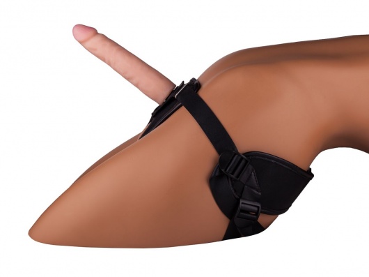 Женский страпон с реалистичной насадкой - 17 см. - LOVETOY (А-Полимер) - купить с доставкой в Ногинске