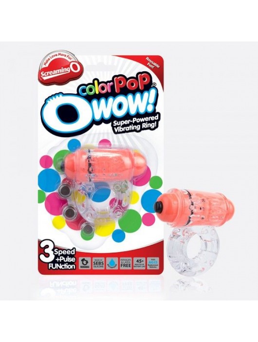 Неоновое оранжевое кольцо на пенис O wow! - Screaming O - в Ногинске купить с доставкой