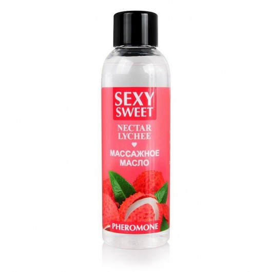 Массажное масло Sexy Sweet Nectar Lychee с феромонами и ароматом личи - 75 мл. - Биоритм - купить с доставкой в Ногинске