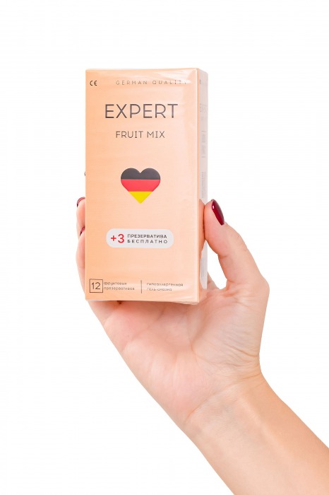 Ароматизированные презервативы EXPERT Fruit Mix - 12 шт.(+3 в подарок) - Expert - купить с доставкой в Ногинске