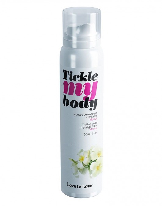 Массажная хрустящая пенка Tickle My Body Monoi с ароматом моной - 150 мл. - Love to Love - купить с доставкой в Ногинске