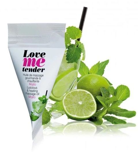Съедобное согревающее массажное масло Love Me Tender Mojito с ароматом мохито - 10 мл. - Love to Love - купить с доставкой в Ногинске
