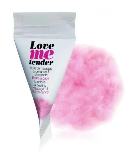 Съедобное согревающее массажное масло Love Me Tender Cotton Candy с ароматом сладкой ваты - 10 мл. - Love to Love - купить с доставкой в Ногинске