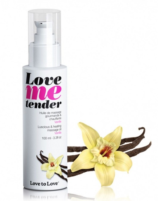 Съедобное согревающее массажное масло Love Me Tender Vanilla с ароматом ванили - 100 мл. - Love to Love - купить с доставкой в Ногинске