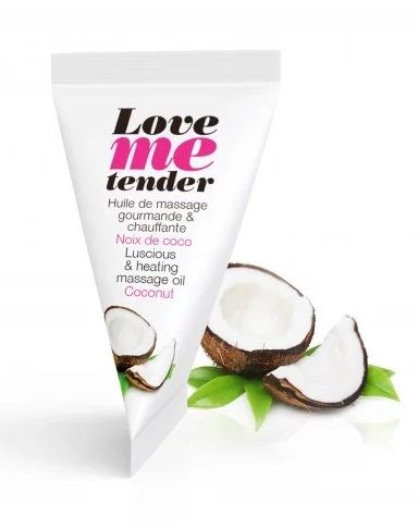 Съедобное согревающее массажное масло Love Me Tender Cocos с ароматом кокоса - 10 мл. - Love to Love - купить с доставкой в Ногинске