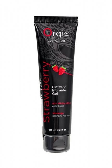 Интимный гель на водной основе Lube Tube Strawberry с клубничным вкусом - 100 мл. - ORGIE - купить с доставкой в Ногинске