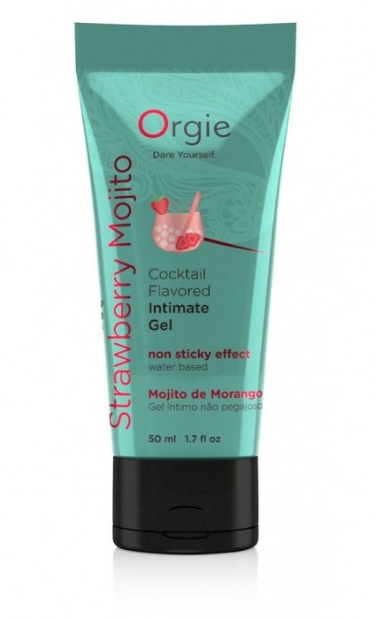 Съедобный интимный гель Orgie Lube Tube Cocktail Strawberry Mojito - 50 мл. - ORGIE - купить с доставкой в Ногинске