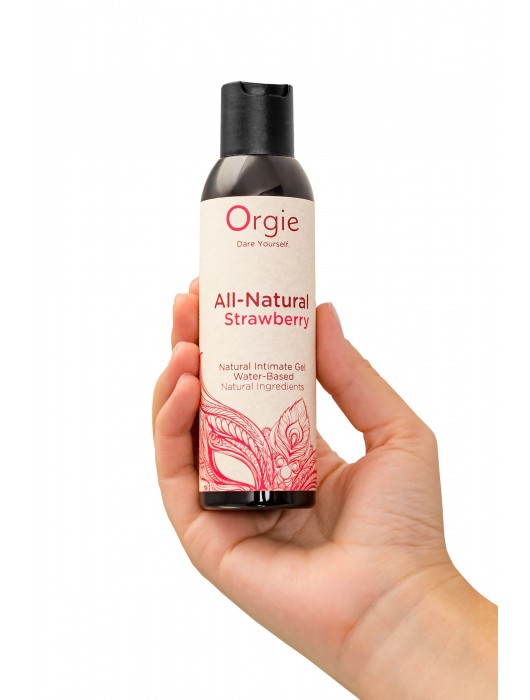 Интимный гель на водной основе All-Natural Strawberry с ароматом клубники - 150 мл. - ORGIE - купить с доставкой в Ногинске