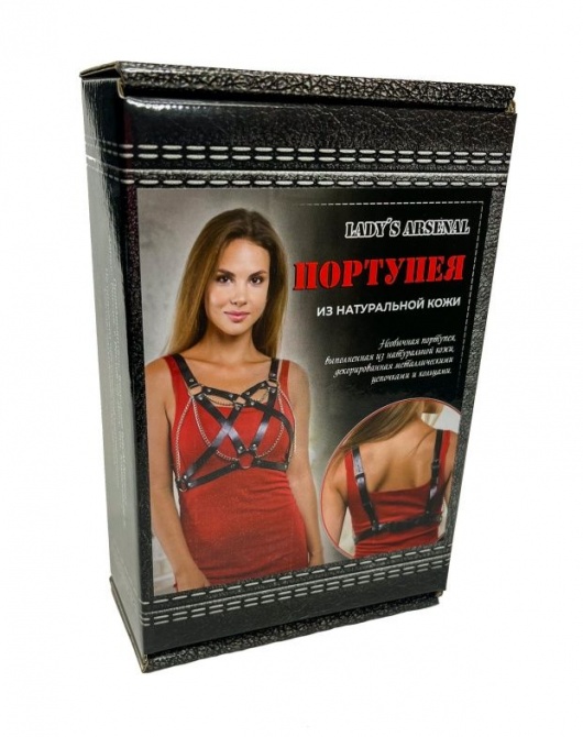 Портупея из натуральной кожи с цепочками - БДСМ Арсенал - купить с доставкой в Ногинске