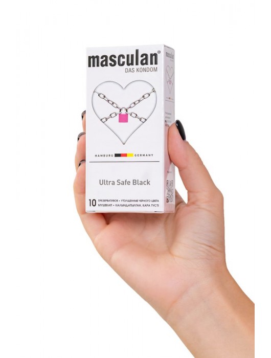 Ультрапрочные презервативы Masculan Ultra Safe Black - 10 шт. - Masculan - купить с доставкой в Ногинске