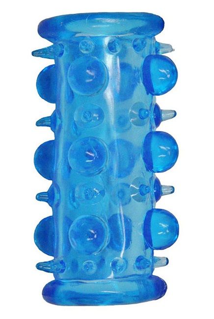 Голубая насадка с шипами и шишечками LUST CLUSTER - Dream Toys - в Ногинске купить с доставкой