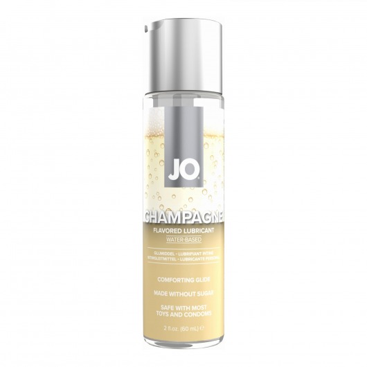 Лубрикант на водной основе JO H2O Champagne Flavored Lubricant с ароматом шампанского - 60 мл. - System JO - купить с доставкой в Ногинске