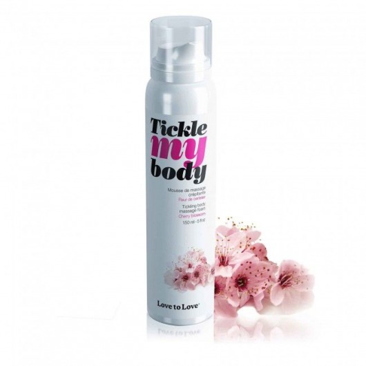 Массажная хрустящая пенка Tickle My Body Cherry Blossom с ароматом вишневого цвета - 150 мл. - Love to Love - купить с доставкой в Ногинске