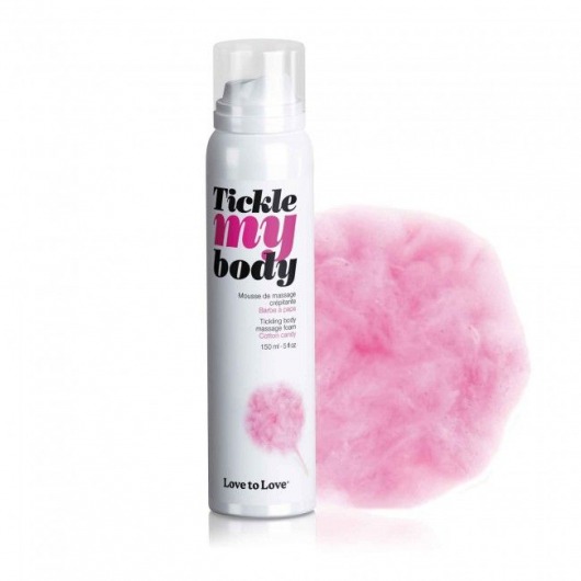 Массажная хрустящая пенка Tickle My Body Cotton Candy с ароматом сладкой ваты - 150 мл. - Love to Love - купить с доставкой в Ногинске