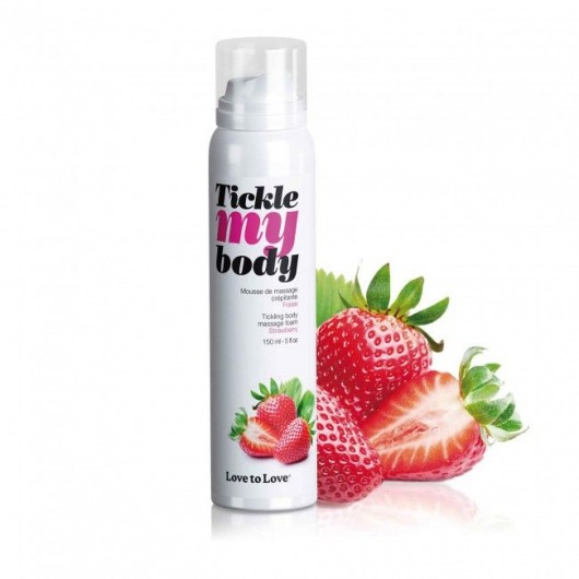 Массажная хрустящая пенка Tickle My Body Strawberry с ароматом клубники - 150 мл. - Love to Love - купить с доставкой в Ногинске