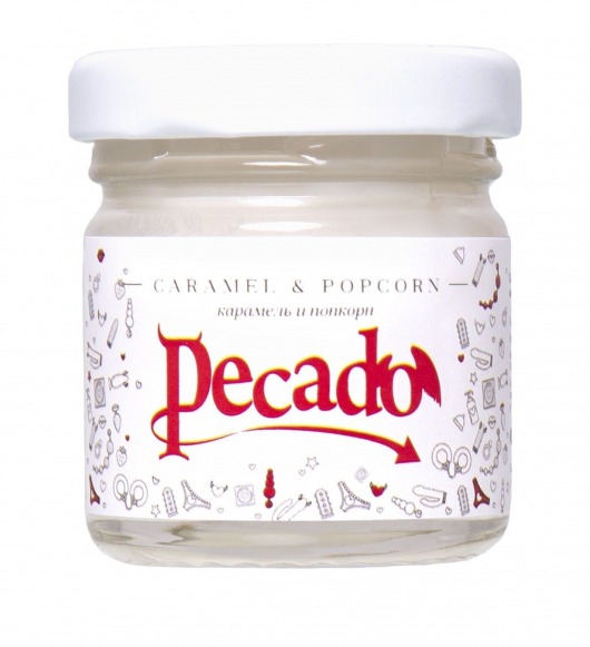 Массажная свеча Caramel   Popcorn - 35 мл. - Pecado - купить с доставкой в Ногинске