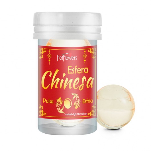Интимный гель Chinesa Esfera с охлаждающе-пульсирующим эффектом (2 шарика по 3 гр.) - HotFlowers - купить с доставкой в Ногинске