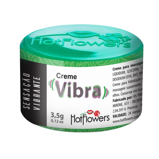 Возбуждающий крем Vibra с эффектом вибрации - 3,5 гр. - HotFlowers - купить с доставкой в Ногинске
