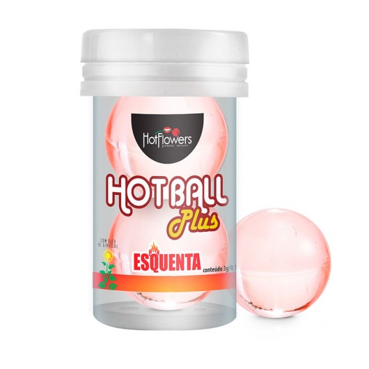 Лубрикант на масляной основе Hot Ball Plus с разогревающим эффектом (2 шарика по 3 гр.) - HotFlowers - купить с доставкой в Ногинске