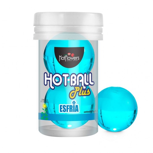 Лубрикант на масляной основе Hot Ball Plus с охлаждающим эффектом (2 шарика по 3 гр.) - HotFlowers - купить с доставкой в Ногинске