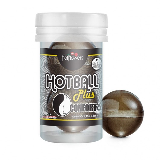 Анальный лубрикант на масляной основе Hot Ball Plus Conforto (2 шарика по 3 гр.) - HotFlowers - купить с доставкой в Ногинске