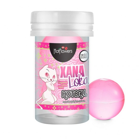 Лубрикант на силиконовой основе с эффектом вибрации Xana Loka Hot Ball (2 шарика по 3 гр.) - HotFlowers - купить с доставкой в Ногинске
